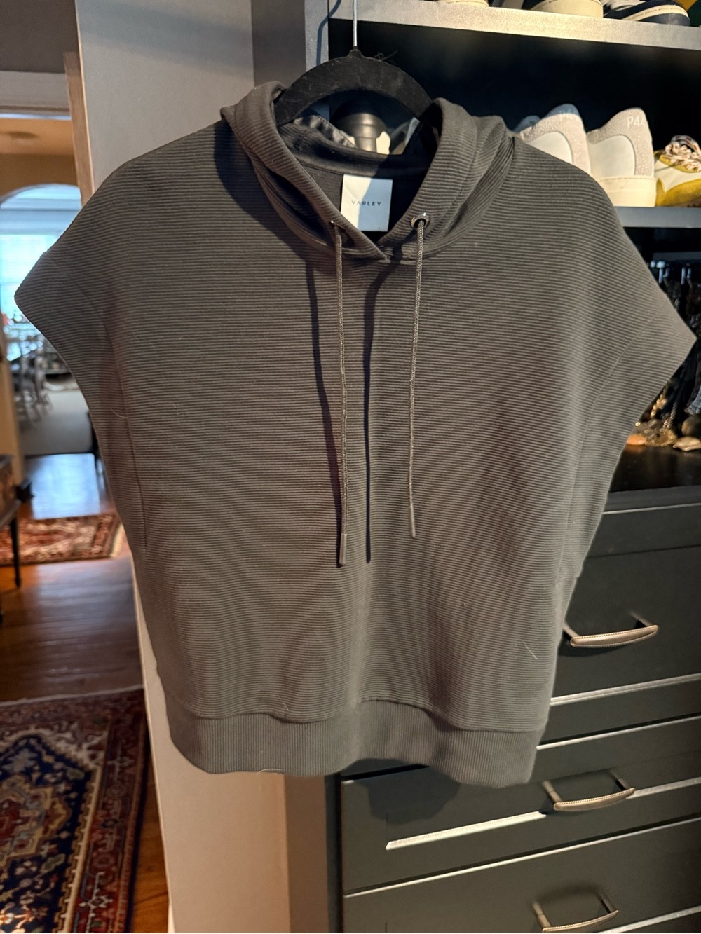 Varley Short Sleeve Hoodie Sweatshirt - Charcoal